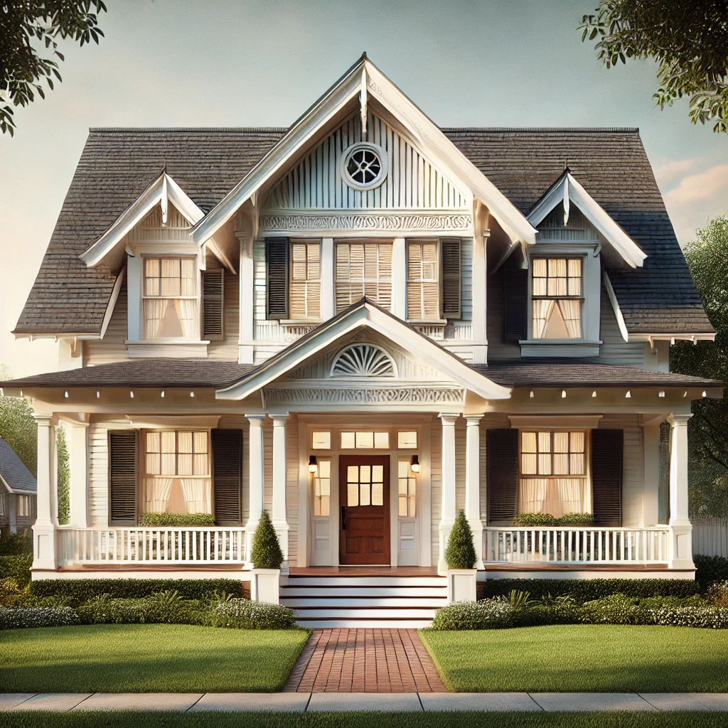 Classic Colonial Bungalow House Design