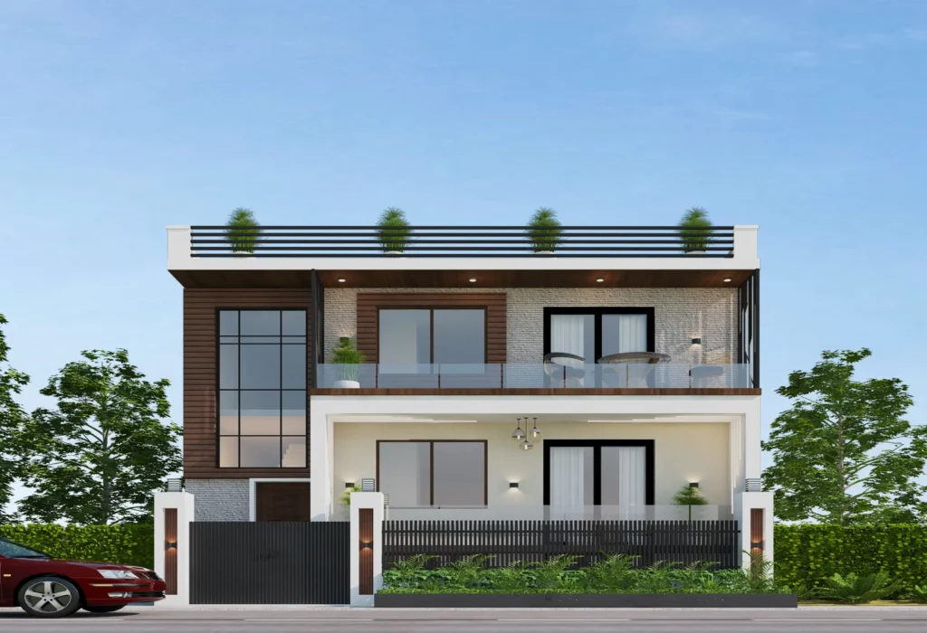 Modern house elevation
