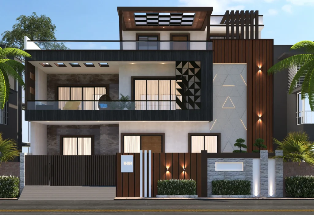 Modern house elevation