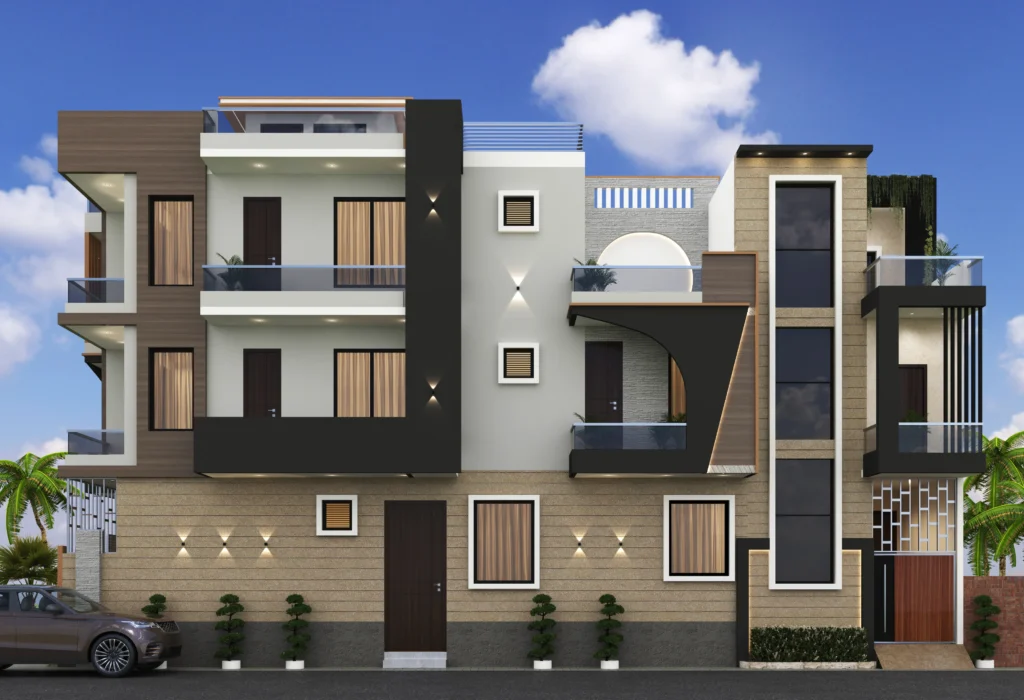 Modern house elevation
